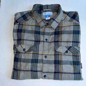 Men's Columbia Plaid Shirt (XL) 100% Cotton
